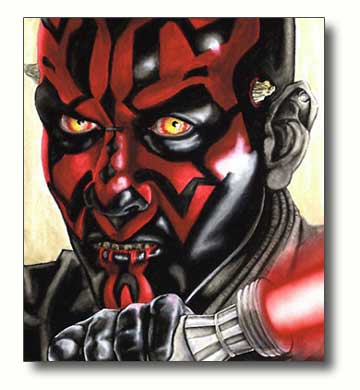 Darth Maul Goauche Painting by Cynthia Griffith