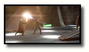 Dooku and Annakin Sykwaler Battle it Out